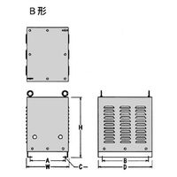 スワロー電機 単相・三相トランス用ケース BK-6 1個（直送品）