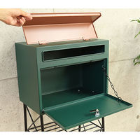 【軒先渡し】ヤマソロ シュロス スタンドポスト 幅400×奥行320×高さ990mm グリーン 73-573 1台（直送品）