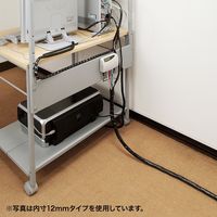 サンワサプライ ケーブルタイ(スパイラル・2m巻き・内寸直径6mm・ブラック) CA-SP6BKN2 1個（直送品）