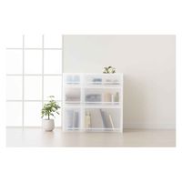 SANKA 収納ケース ナチュラ クリアモジュール SS 幅18.8×奥行35.5×高さ12.6cm クリア 275735 1個