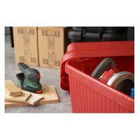 SANKA 収納ボックス 座れる 幅59×奥行39×高さ38cm ベリアスボード M 日本製 レッド 302295 1個（直送品）