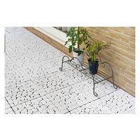 SANKA ジョイントタイル 天然石 ジョイントマット 1枚 30.5×30.5cm スノーホワイト 333423 1個（直送品）