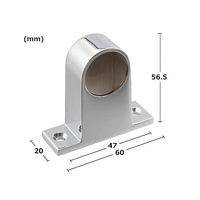 ハイロジック 37302 A型ブラケット 25mm 通 1個（直送品）