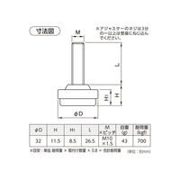 ハイロジック 57375 ダイカストアジャスター クロームHL 32φ M10 1個（直送品）
