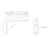ハイロジック 98172 アルミ棚受 100x150mm ホワイト 1個（直送品）