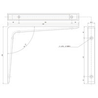 ハイロジック 98174 アルミ棚受 200x250mm ホワイト 1個（直送品）