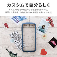 Galaxy A23 5G SC-56C/SCG18 耐衝撃ハイブリッドケース 「Cleary」 ネイビー ストラップホール付（直送品）