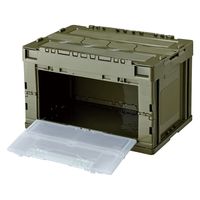 リス 折畳コンテナ50L扉付蓋付 GR GHOC090 1個