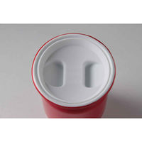 旭金属 保存容器 ホーロー製 直径8cm リトルキッチン ステッカー付き 赤 299767 1個（直送品）