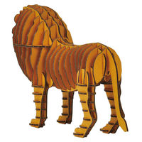 hacomo 工作キット ダンボール製 GRID ライオン イエロー 377406 1個（直送品）