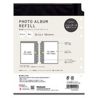 ナカバヤシ 黒台紙フォトアルバム替台紙2L判5枚入 A-COPYR-201 1セット(10冊)（直送品）