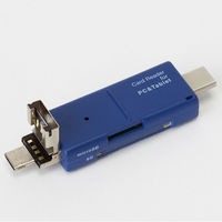 ナカバヤシ SDカードリーダーブルー CRW-TCMSD72BL 1個（直送品）