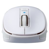 ナカバヤシ ５静音３ボタンＢｌｕｅＬＥＤマウスホワイト MUS-BKT174W 1個（直送品）