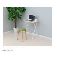 YAMAZEN 座部がやわらかい 木製スツール グリーン SWT-01(GR) 1台（直送品）