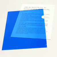 プラス カラークリアホルダー A4 濃色ブルー 青 1袋(10枚) ファイル 89801（わけあり品）