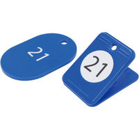 オープン工業 クロークチケット(21~40)20組 黄 BF-151-YE 1箱(20組)（わけあり品）