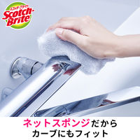 スリーエム(3M) スコッチブライト バスシャイン ロングパイルネットスポンジ お風呂掃除 グレー B-53K  (1個入)
