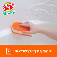 スリーエム(3M) スコッチブライト バスシャイン 抗菌スポンジ(研磨粒子なし) お風呂掃除 オレンジ BM-22K (1個入×3)