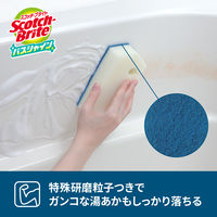 スリーエム(3M) スコッチブライト バスシャイン 抗菌スポンジ(特殊研磨粒子つき) お風呂掃除 湯あか ブルー BM-12K (1個入)