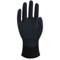 【天然ゴム背抜き手袋】 ウィード タッチパネル対応 天然ゴム背抜き手袋 DE-360 レッド LLサイズ 1双