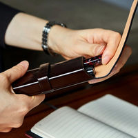 Il Bussetto イル・ブセット ペンケース 牛革 2本入れ用 ブラック 7815103 1個（直送品）