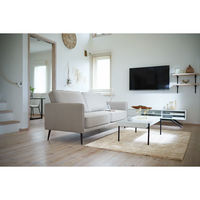 【車上渡し】桜屋工業 HOMEDAY ソファ 2人掛 幅1860mm ライトグレー×ブラック LS-408-F 1台（直送品）