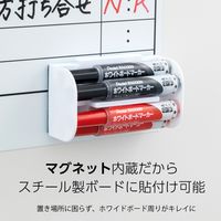 ぺんてる ホワイトボードマーカー ノックル 中字 黒・赤アソート イレーザーセット EMWLM4STMOS 1セット