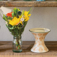 ヘッズ ハンドメイドプリントフラワーベース-28(2個) HNP-FB28 1セット(4パック×2個)（直送品）