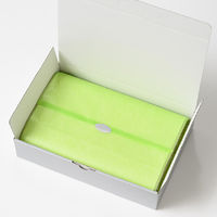 ヘッズ ラッピングカラーペーパー-ライトグリーン(200枚) WP-LG 1セット(10パック×200枚)（直送品）