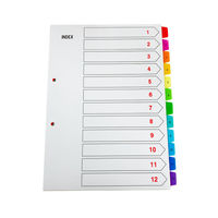 クラウングループ PPカラーインデックスA4縦 CR-ID-12N 1パック