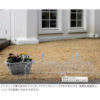 住まいスタイル ドレープ アイアンフェンス ミニ 幅470×高さ400mm ホワイト IF-DR026-3P-WHT 1セット(3枚入)（直送品）