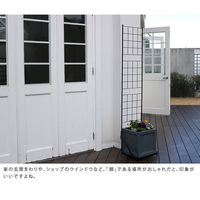 住まいスタイル グラフ プランター台付フェンス ハイ 幅420×奥行355×高さ1920mm ブラック IF-GR020-BLK 1台（直送品）