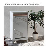 住まいスタイル ジョイ 宅配ボックス付ポスト 幅450×奥行415×高さ850mm シルバー PST-010SLV 1台（直送品）