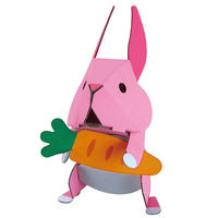 hacomo kids 動物シリーズ うさぎ ダンボール工作キット 4562201011699 1セット(10個)