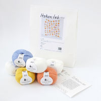 原ウール Knitworm 編み物キット 4-2　モチーフつなぎのおくるみキット 1セット（直送品）