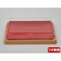 寿司容器　UFハカマ盛25杉板赤本体(N)　800枚(50枚×16) 0196325001355　シーピー化成（直送品）