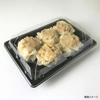 寿司容器　BS長戸24 黒本体　1200枚(50枚×24) 0691124000525　シーピー化成（直送品）