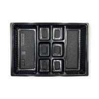 北原産業 弁当容器 中仕切80-55 C-2黒 300枚(50枚×6) CB-8058 1ケース(300枚入(50枚×6袋))（直送品）