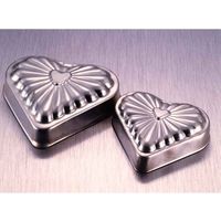 タイガークラウン ケーキ型 エレガンスハート型 13cm スチール製 スズメッキ 223687 1個（直送品）