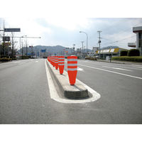 φ80車線分離標用カバー フレックスカバー 蛍光橙 FLXC-60FORW 1個 積水樹脂（直送品）