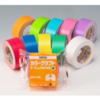 【ガムテープ】 カラークラフトテープ No.500WC 幅50mm×長さ50m オレンジ 積水化学工業 1セット（5巻入）