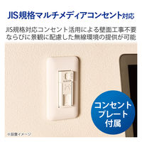 無線アクセスポイント 867+300Mbps マルチメディアコンセント対応 WAB-S1167IW2-AC エレコム 1個