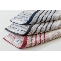 プレーリードッグ coco hibi ベーシック ナチュラル バスタオル ブルーボーダー CONB-B-BL 1枚（直送品）