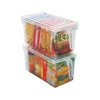 不動技研 キッチン収納ケース ストックハンドルボックス フタ付き 幅15.7cm クリア 254671 1個