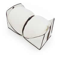 キューブ型 羽毛ふとん収納袋 ダブル用  大きく開き 収納し易い スペース活用　SC-117 1個