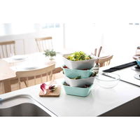 リッチェル ザル バット ザルバットン 特盛 シェリー プラスチック製 抗菌加工 ミントブルー 295834 1個（直送品）