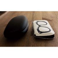 パラデック メガネケース スリム メガネ柄 おしゃれ 眼鏡ケース Calmo カルモ ブラック 302947 1個（直送品）