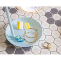 パラデック スタンドミラー 両面ミラー アクセサリートレー 拡大鏡 卓上 コスメ 収納 2WAY ミラー 鏡 かがみ ブルー 331134（直送品）