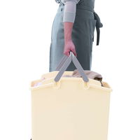 不動技研 ランドリーバスケット アームスタッキングバスケット スタッキングバスケット 洗濯かご スタッキング アイボリー 347992 1個（直送品）