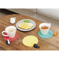 ビッテ コースター ネコ おしゃれ シリコン アニマルラグコースター ミケネコ 316080 1個（直送品）